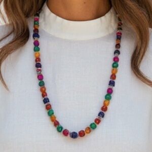 Multi-Color Semi-Precious Gemstone Necklace